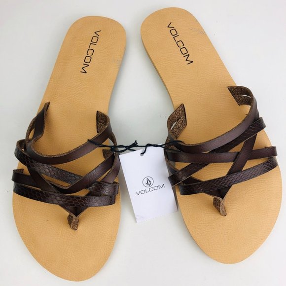 Volcom Shoes - Volcom Legacy Sandal Flip Flop Size 7 in Brown Tan